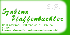 szabina pfaffenbuchler business card