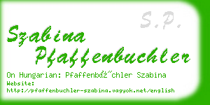 szabina pfaffenbuchler business card